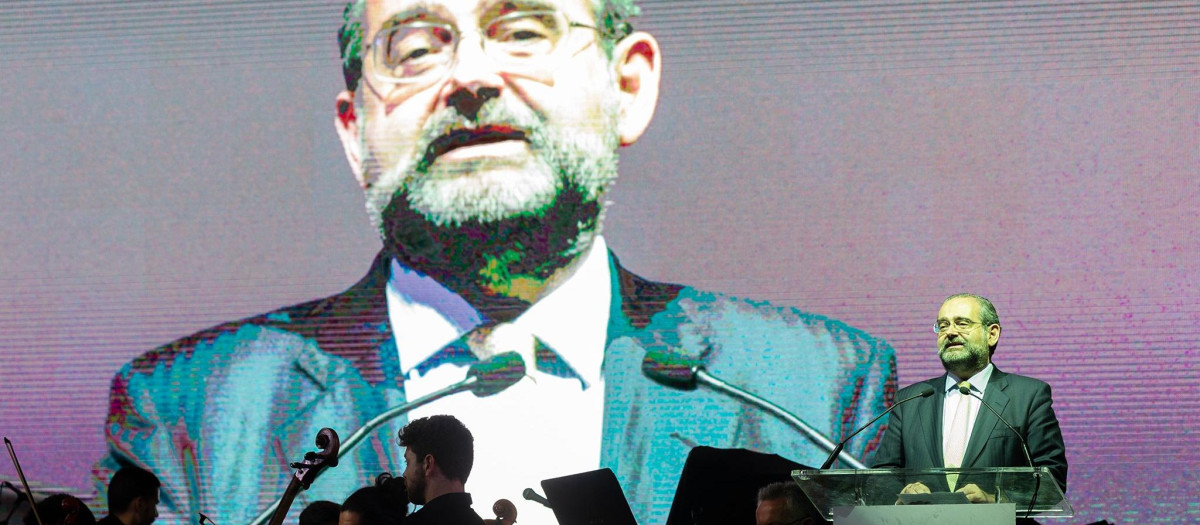 Alfonso Bullón de Mendoza, durante el acto.