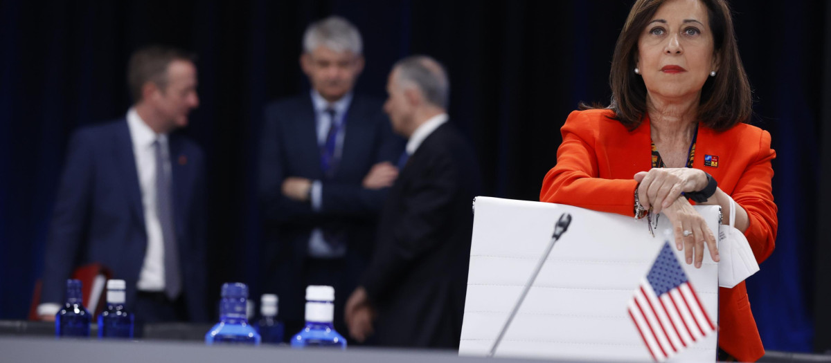 La ministra de Defensa durante la Cumbre de la OTAN