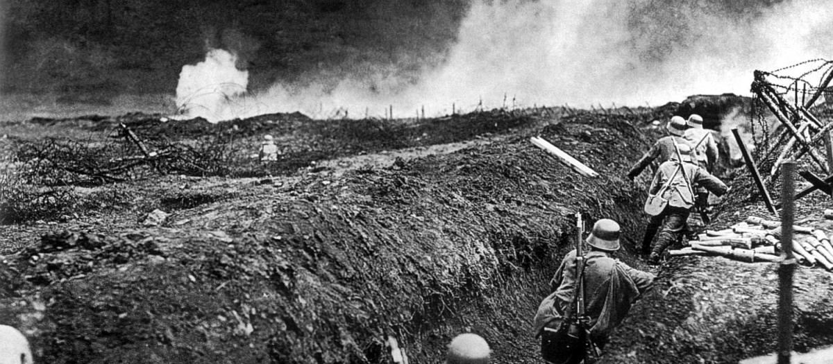 Trinchera durante la Primera Guerra Mundial