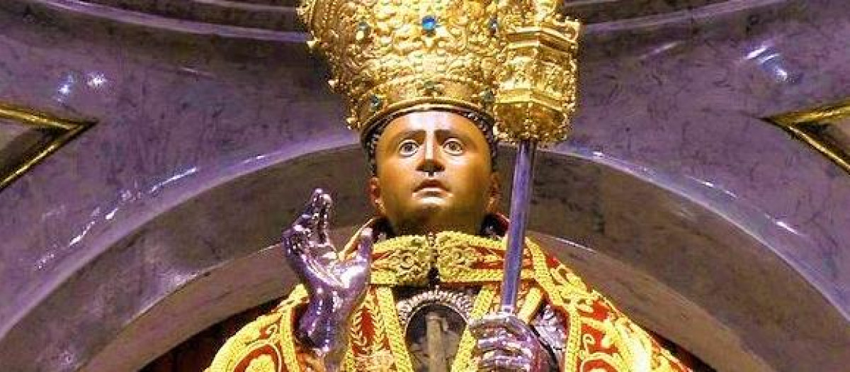 Relicario de san Fermín en la iglesia de san Lorenzo, en Pamplona