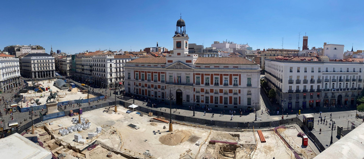 Obras de remodelación de la Puerta del Sol