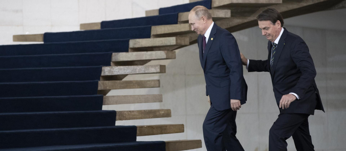 El presidente ruso, Vladimir Putin y el brasileño, Jair Bolsonaro