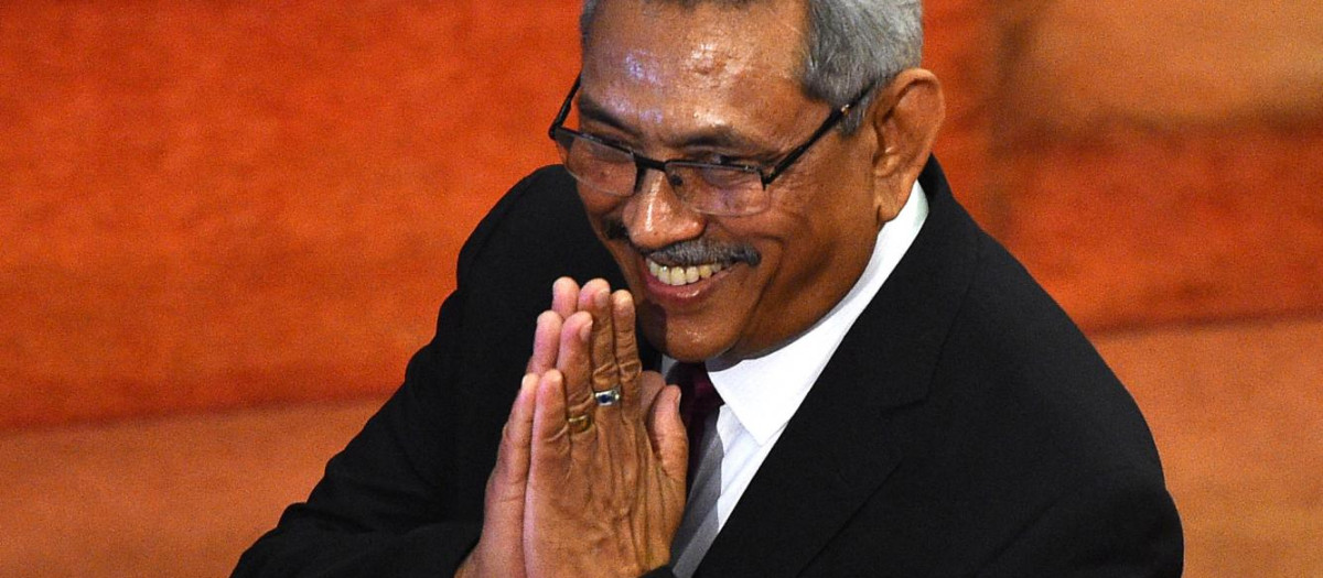 El que hasta unas horas fue presidente de Sri Lanka, Gotabaya Rajapaksa