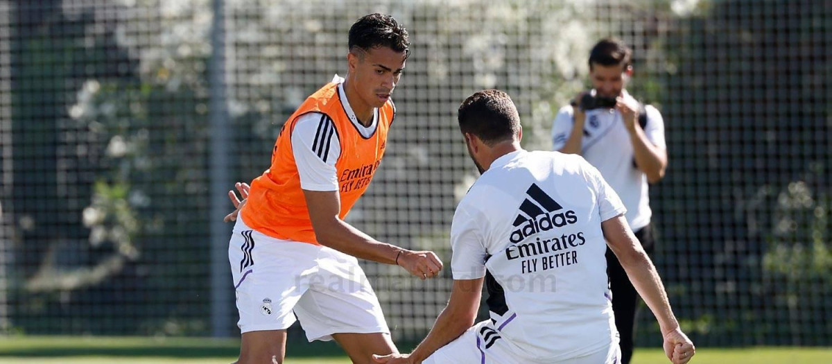 Reinier Jesus, en un entrenamiento con el Real Madrid