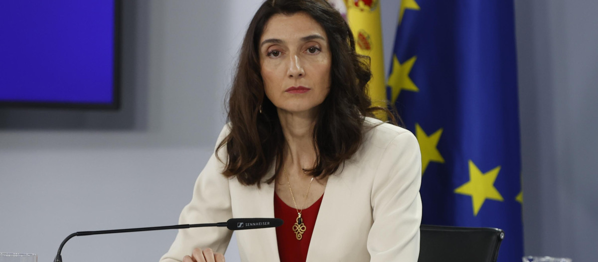 Pilar Llop, durante la rueda de prensa posterior al consejo de ministros