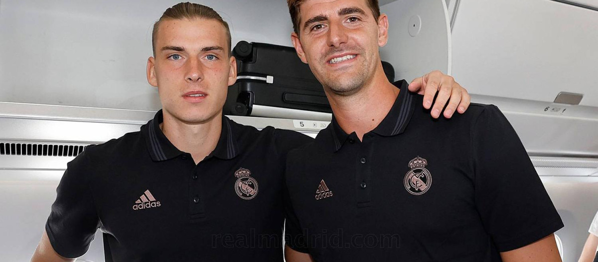 Los dos porteros del Real Madrid: Lunin y Courtois