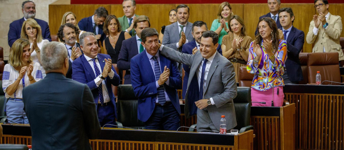 Primera sesión del debate de investidura de Juanma Moreno en el Parlamento andaluz