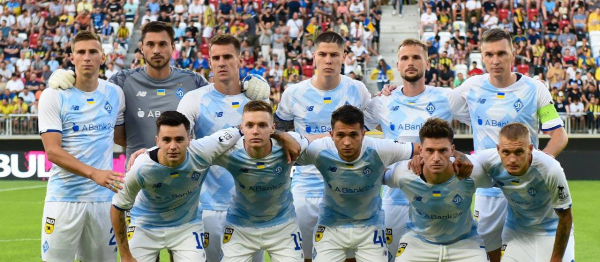 La alineación del Dinamo de Kiev en su primer partido oficial tras la invasión