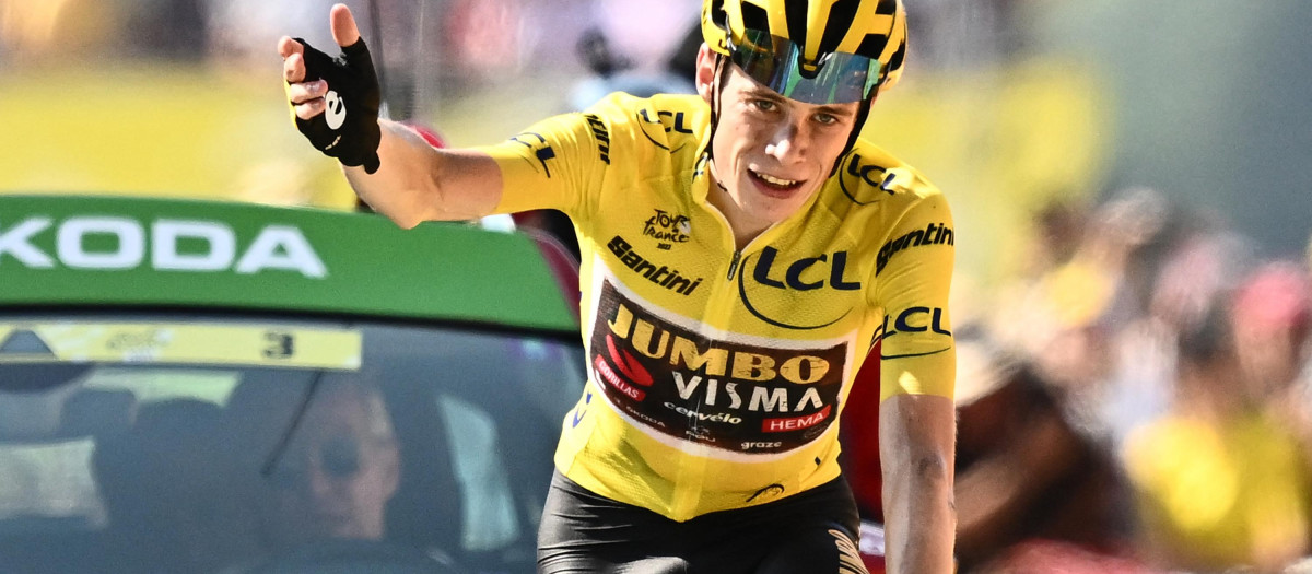 Vingegaard, a su llegada al puerto de Hautacam: victoria de etapa y ganador virtual del Tour