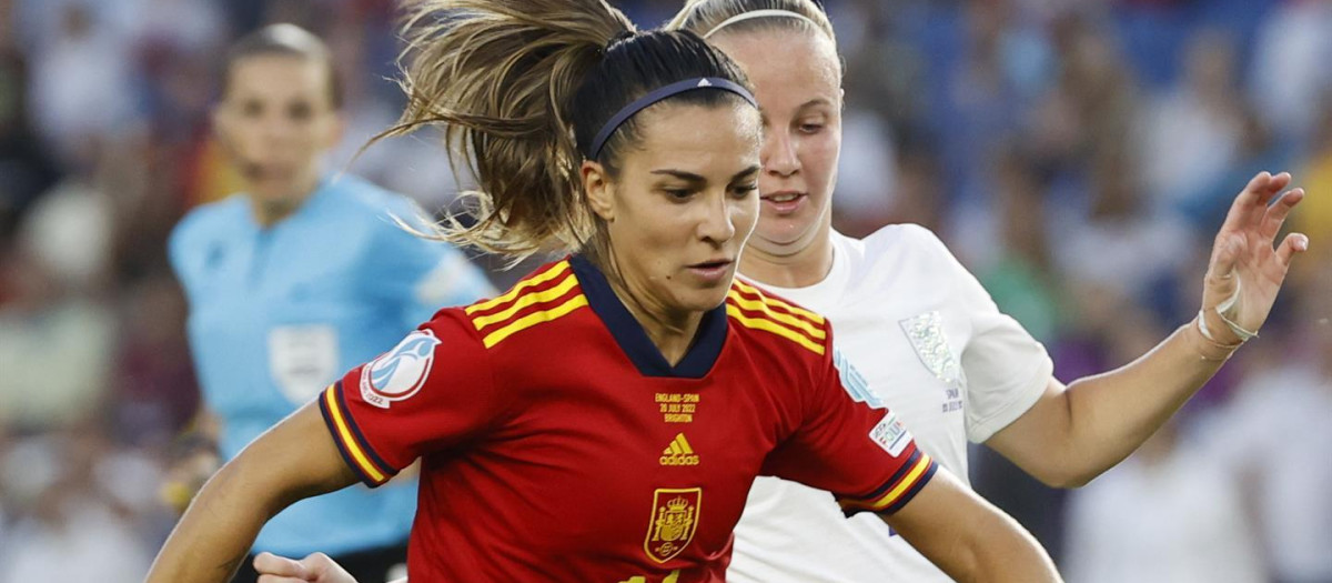 Marta Cardona, en el partido de España ante Inglaterra de la Eurocopa