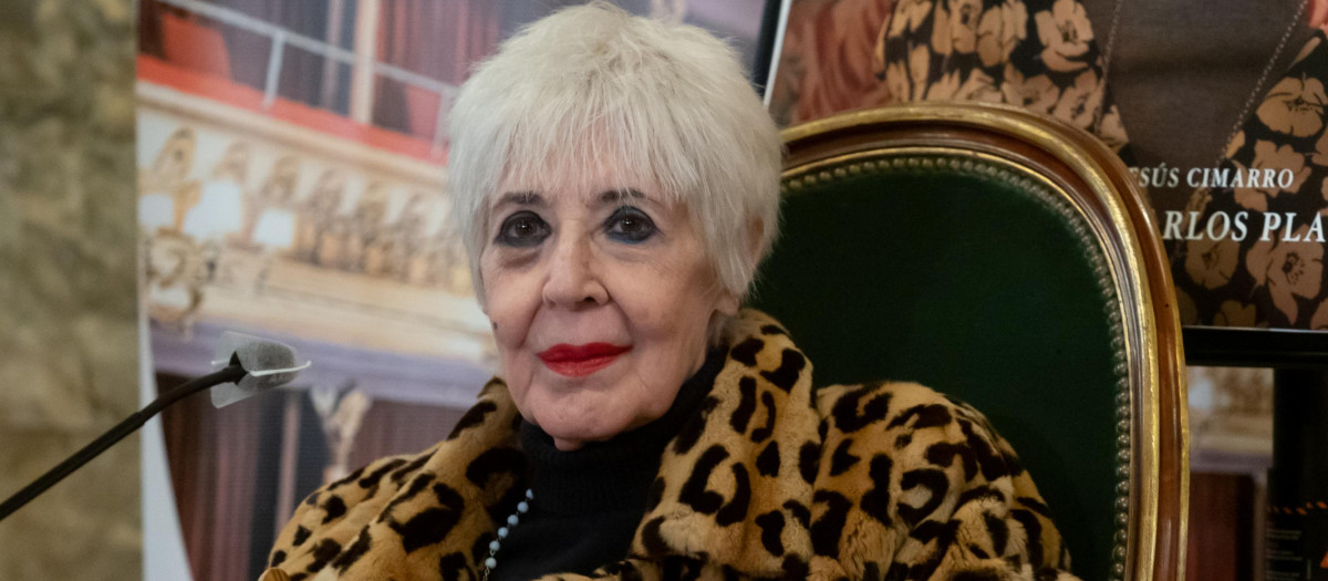 Actress Concha Velasco during the presentation of La habitación de Maria in Zaragoza, Wednesday, 17 March 2021.