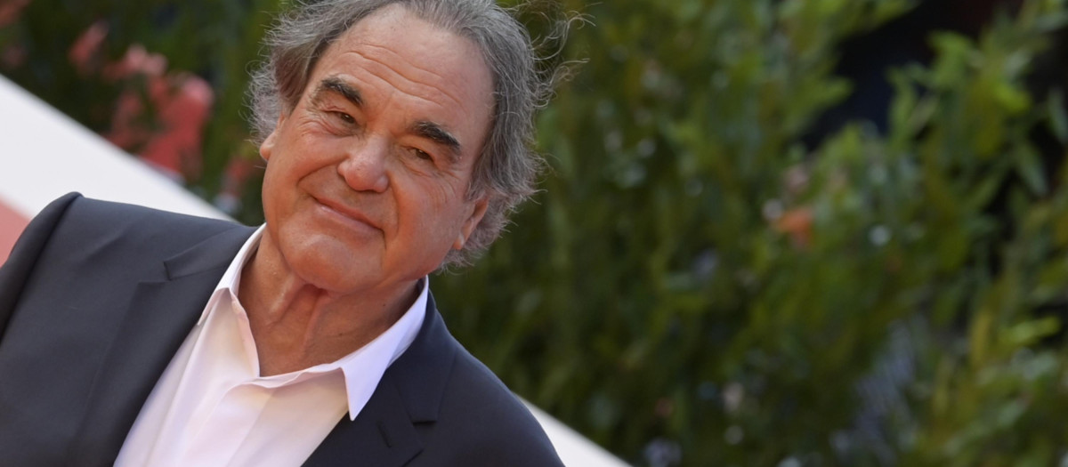 Director Oliver Stone attending movie 'JFK: Destiny Betrayed' during Rome Film Fest.