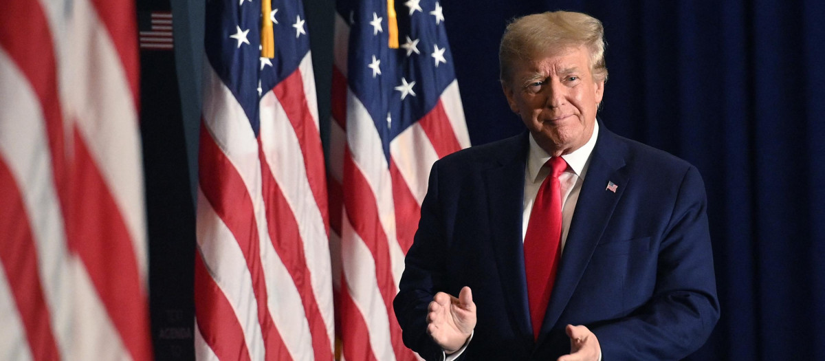 El expresidente estadounidense Donald Trump, en su primer discurso de vuelta en Washington