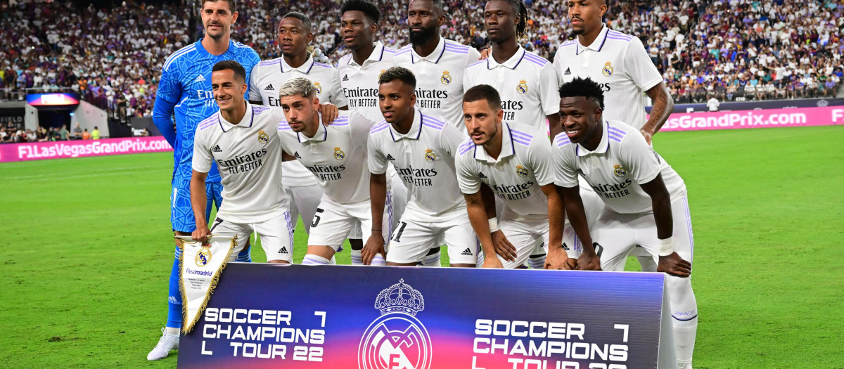 El equipo inicial del Real Madrid en el Clásico amistoso de Las Vegas