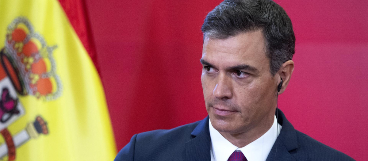 Pedro Sánchez, durante su último viaje internacional