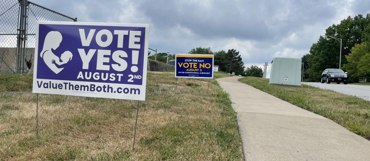 Campaña sobre el referéndum sobre el aborto en el estado de Kansas