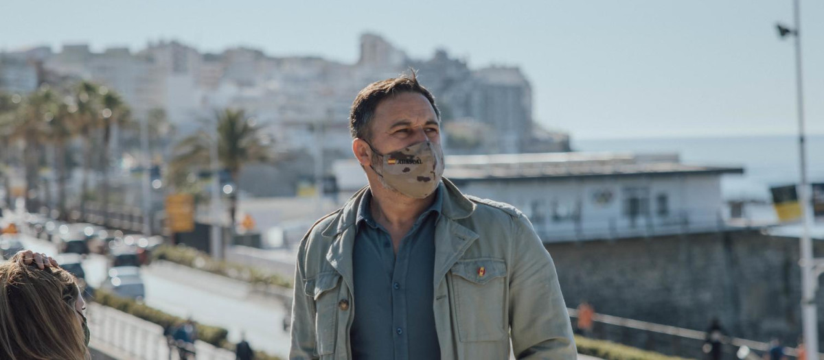 Santiago Abascal, durante una visita a Ceuta el pasado mayo de 2021