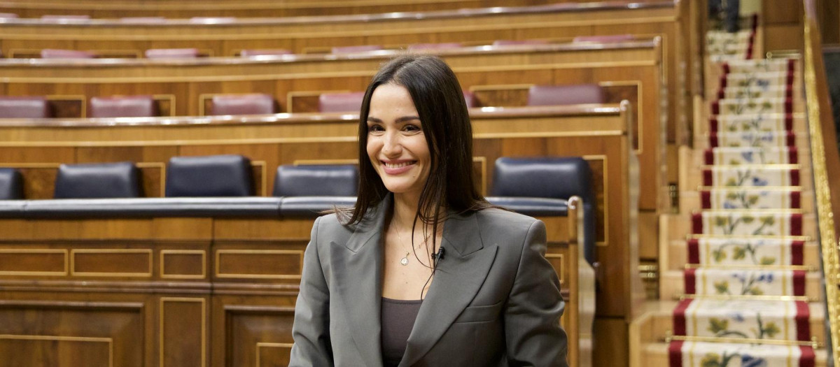 La diputada de Vox, Mireia Borrás, en el Congreso de los Diputados