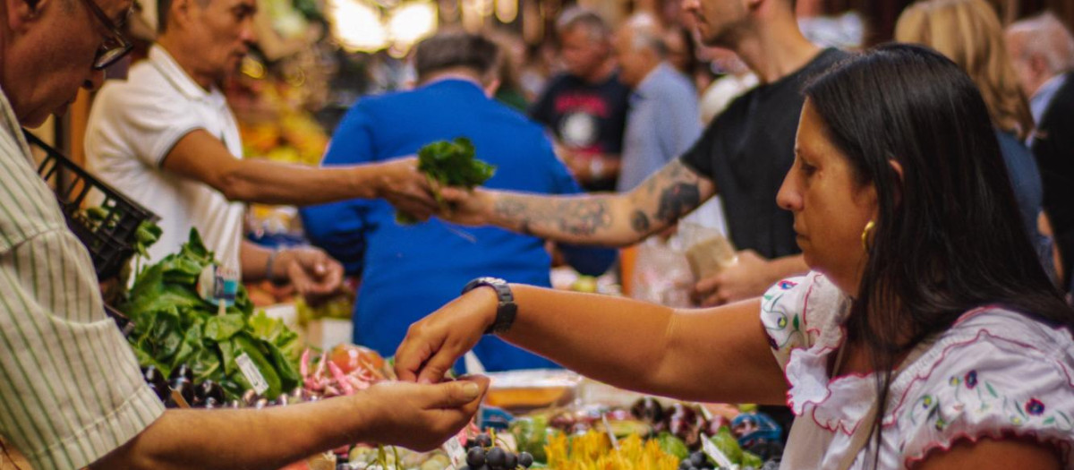 Compras en un mercado