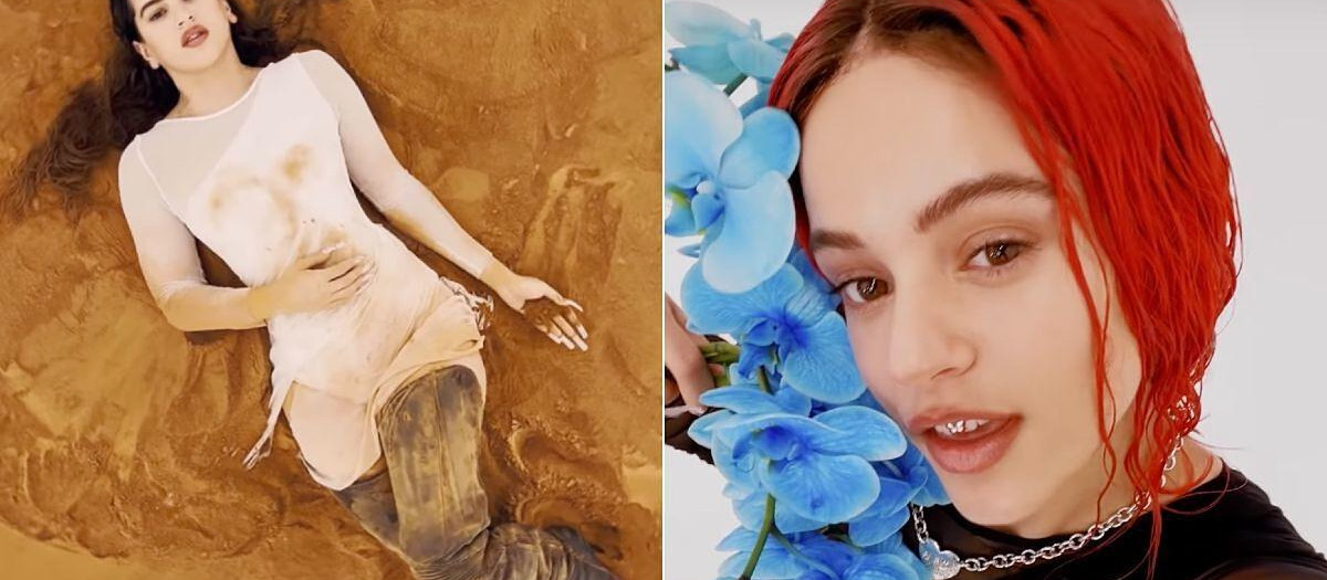 Rosalía, en dos momentos del TikTok live con el que presentó el disco 'Motomami'