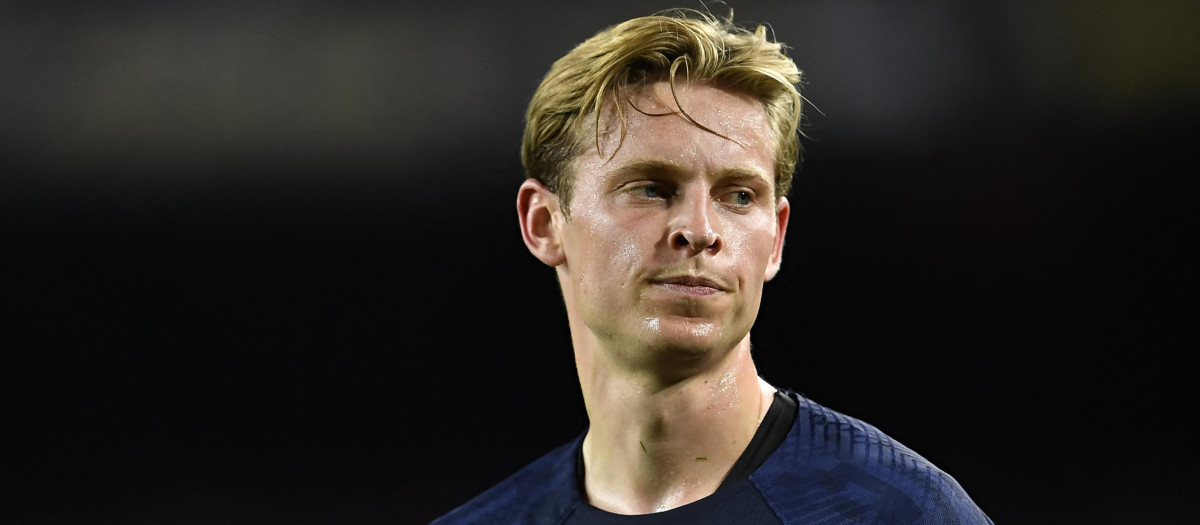 Frenkie de Jong, en el partido del Barcelona ante el Pumas