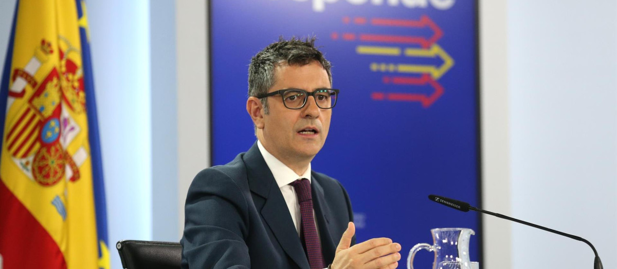 El ministro de Presidencia, Félix Bolaños.
