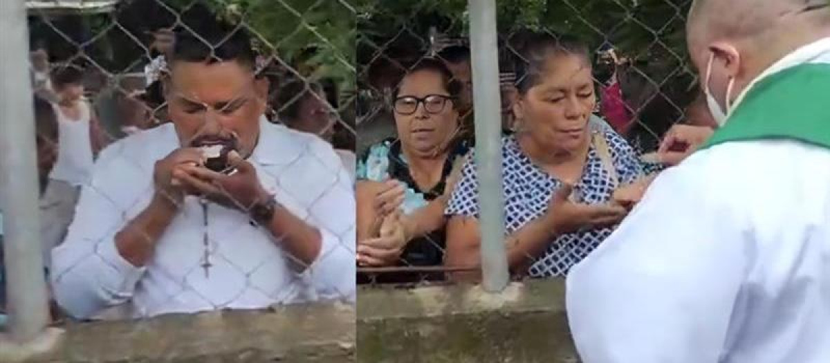 Misa en la calle en Nicaragua