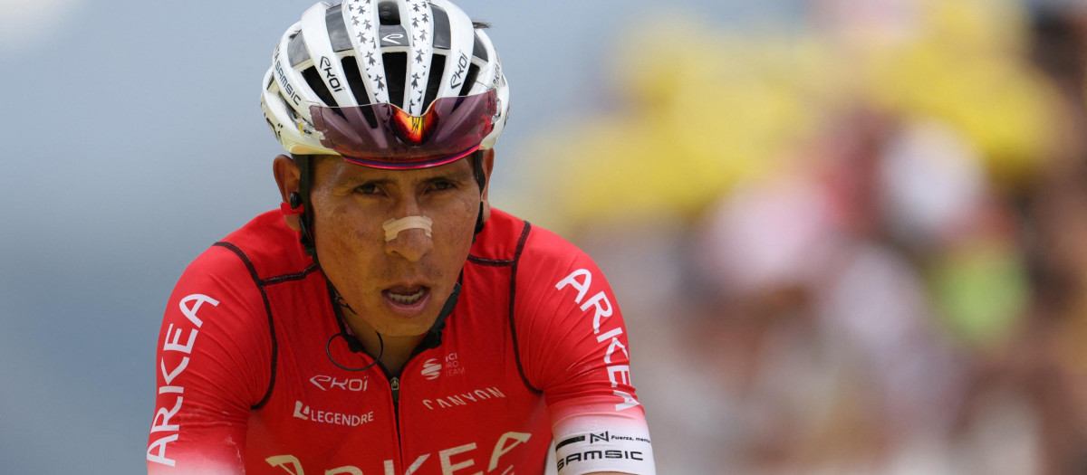 Nairo Quintana, durante el Tour de Francia disputado en julio
