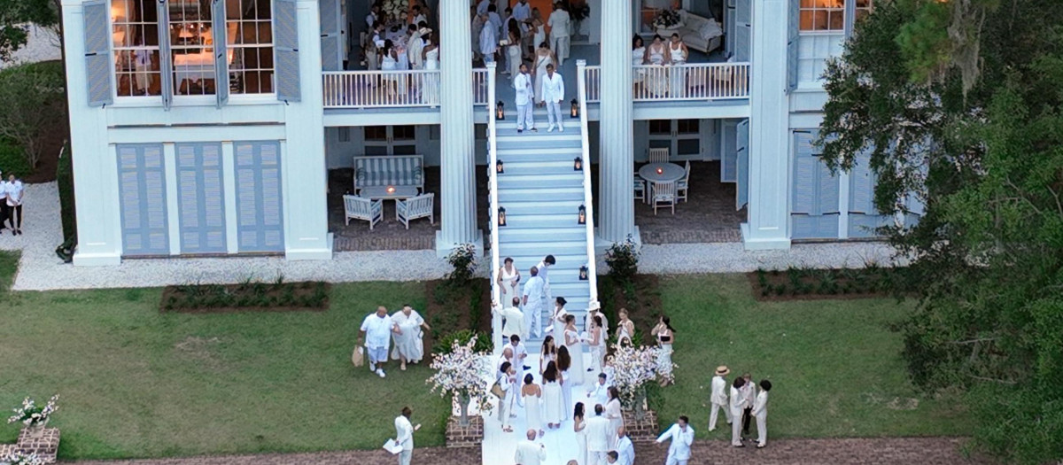 Preparations for the wedding of Jennifer Lopez and Ben Affleck in Riceboro, Georgia.