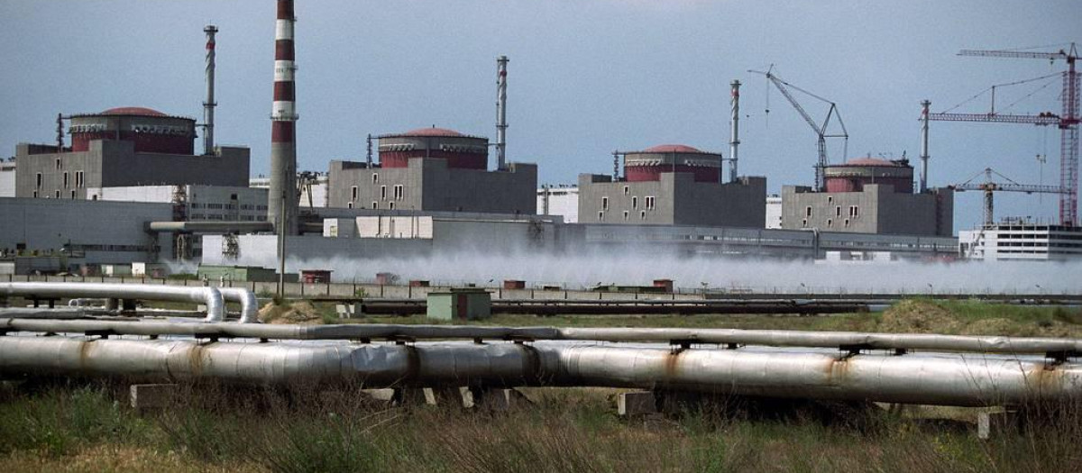 Vista general de la planta de energía nuclear de Zaporiyia en Ucrania, la más grande de Europa