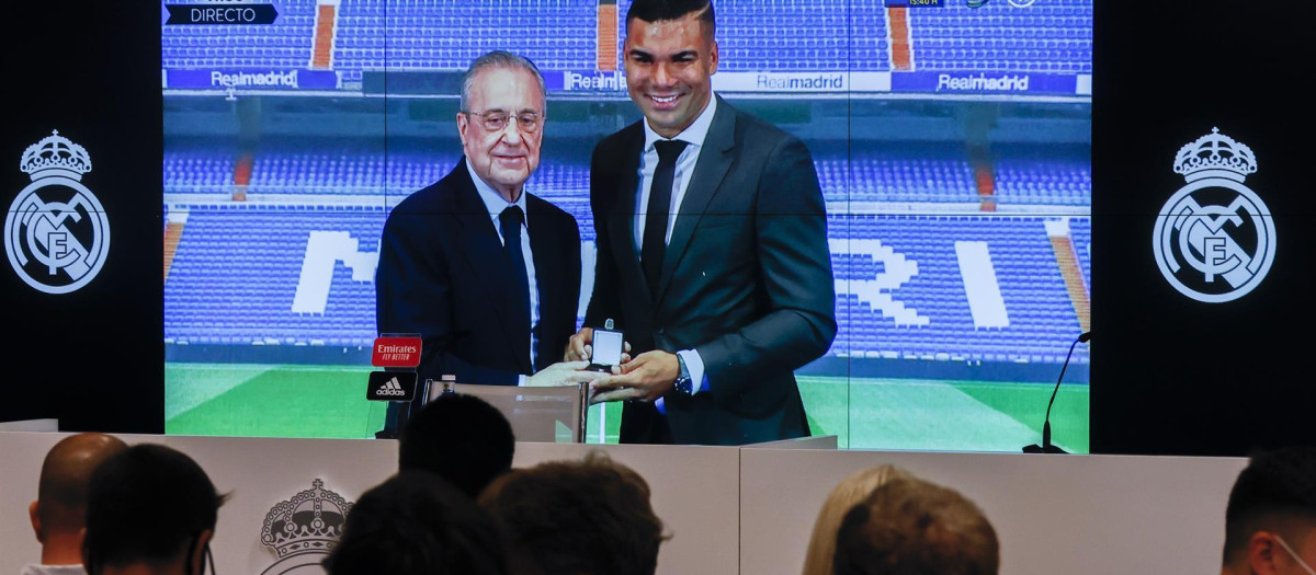 Florentino Pérez, en la despedida de Casemiro