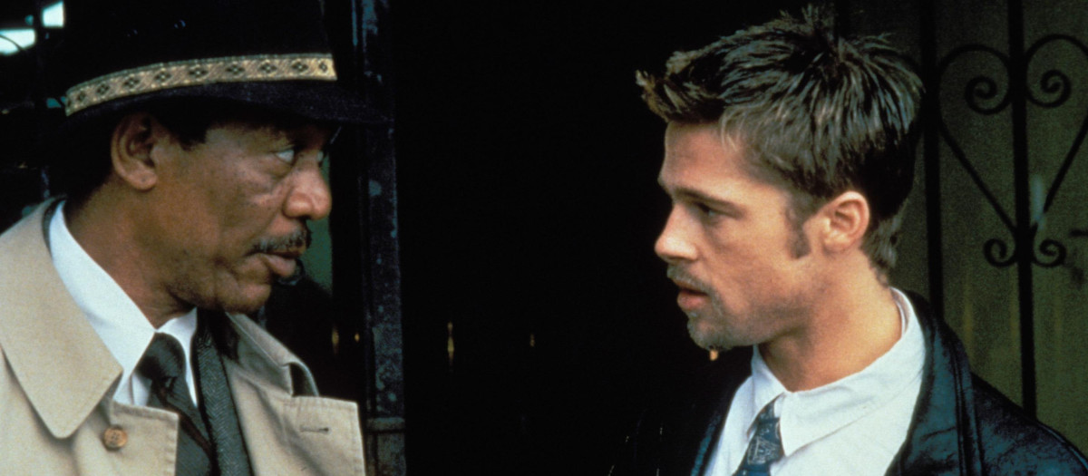 Brad Pitt y Morgan Freeman protagonizaron Seven en 1995