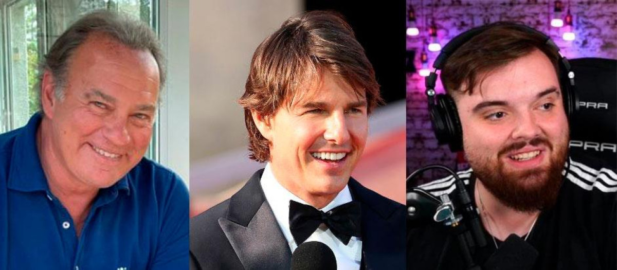 Bertín Osborne, Tom Cruise e Ibai Llanos con algunas de las personas que son seguidas por las cuentas del Ejército