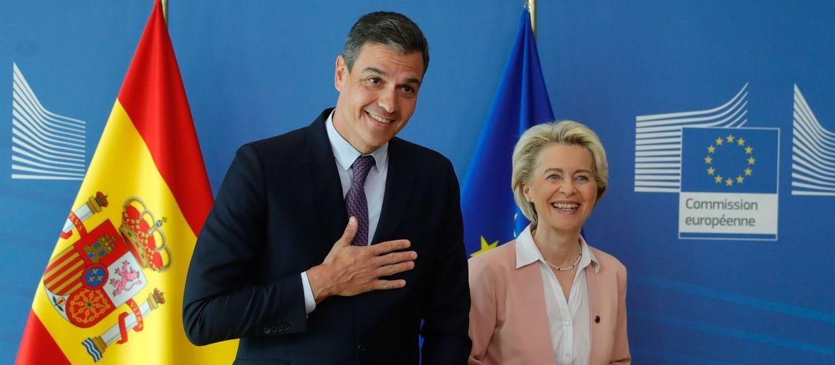 Pedro Sánchez y Ursula von der Leyen