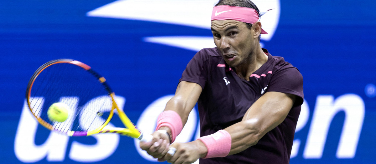 Rafa Nadal, en su primer partido en el US Open