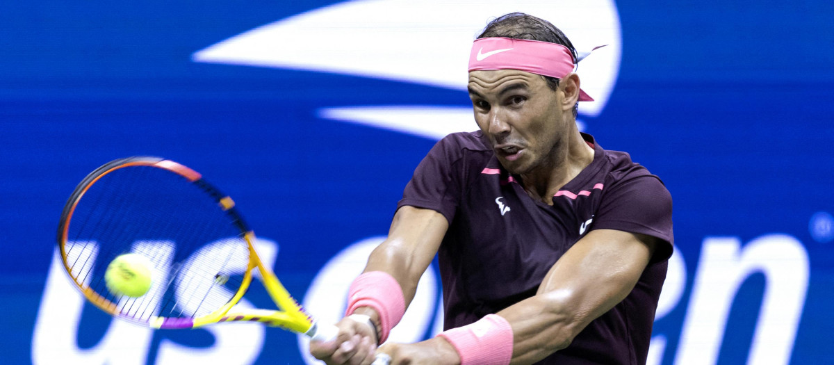 Rafa Nadal, en su primer partido en el US Open