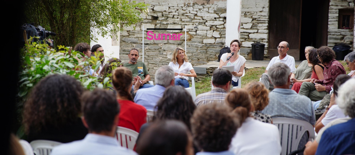 Yolanda Díaz durante el acto