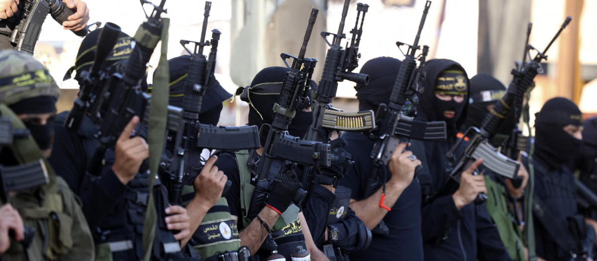 Combatientes de la Yihad Islámica en la Franja de Gaza elogian a sus combatientes muertos en los últimos combates con Israel