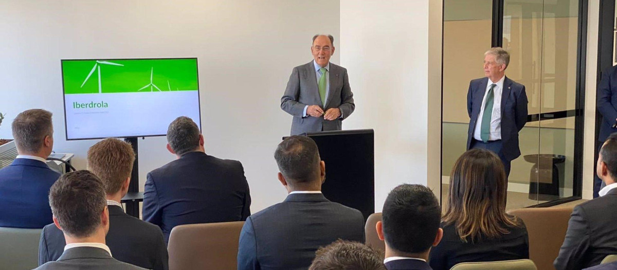 El presidente de Iberdrola, Ignacio Sánchez Galán, durante su visita a Australia.