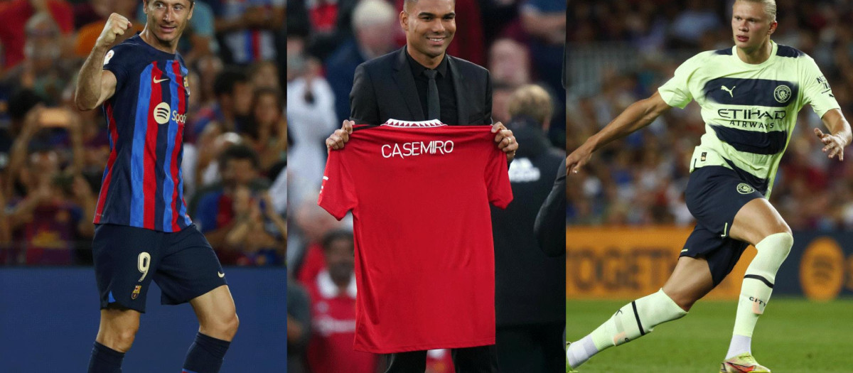 Lewandowski, Casemiro y Haaland han estado entre los fichajes más caros del mercado de fichajes