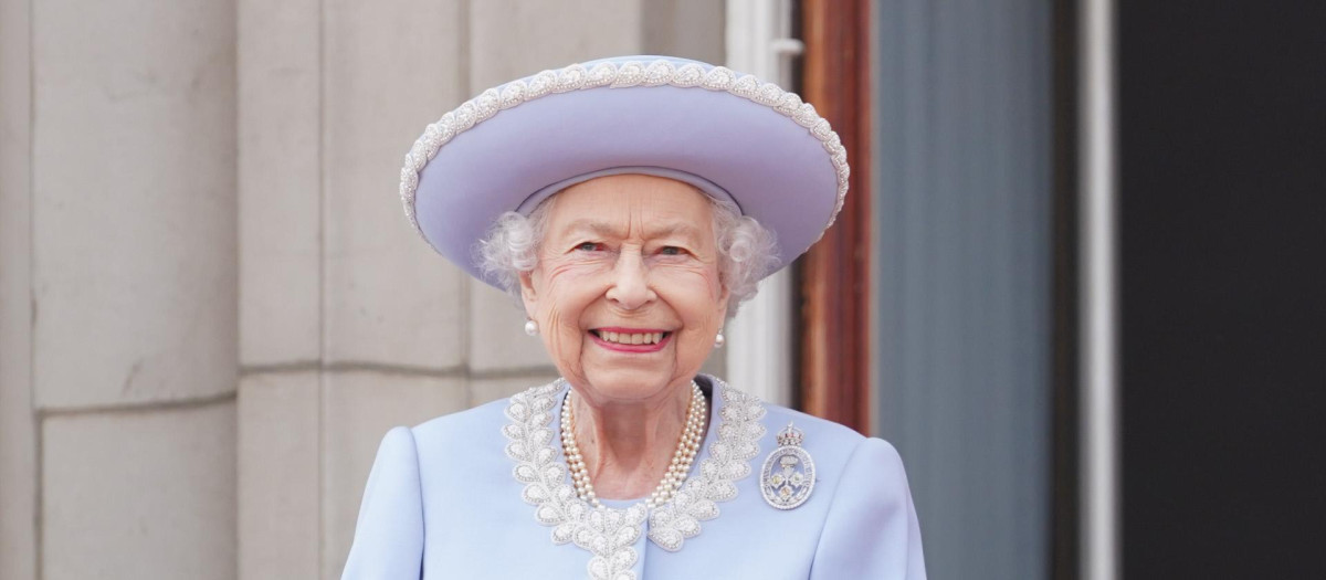 Queen Elizabeth II during the Trooping the Colour ceremony in London, Thursday June 2, 2022, on the first of four days of celebrations to mark the Platinum Jubilee.