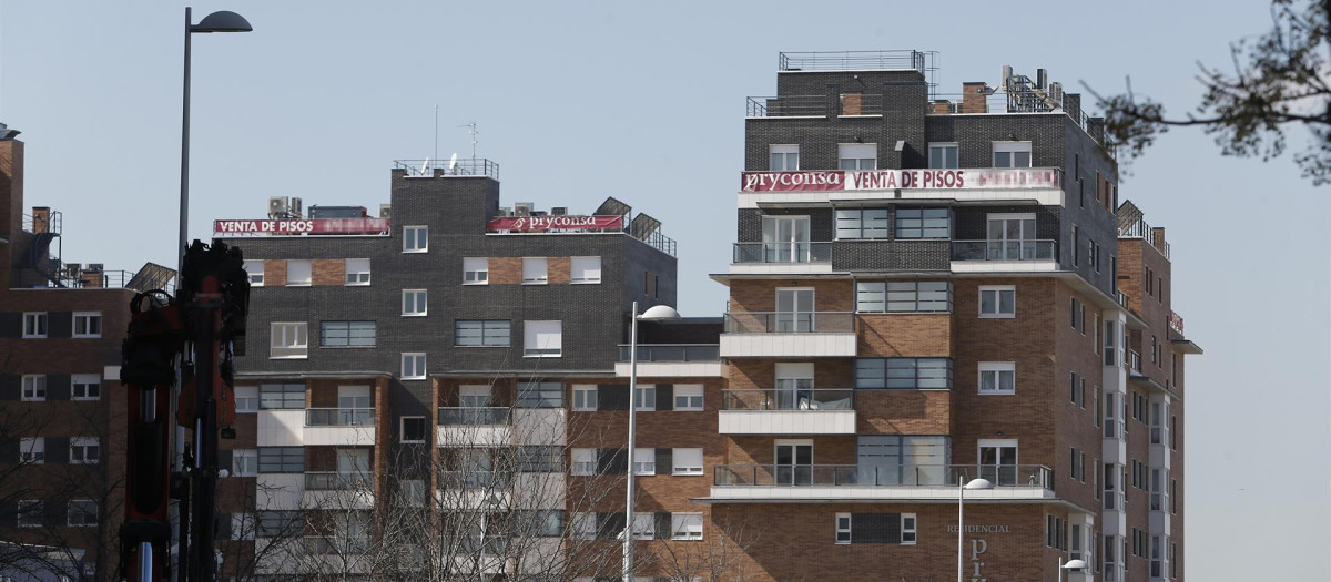 Pisos en construcción en Madrid