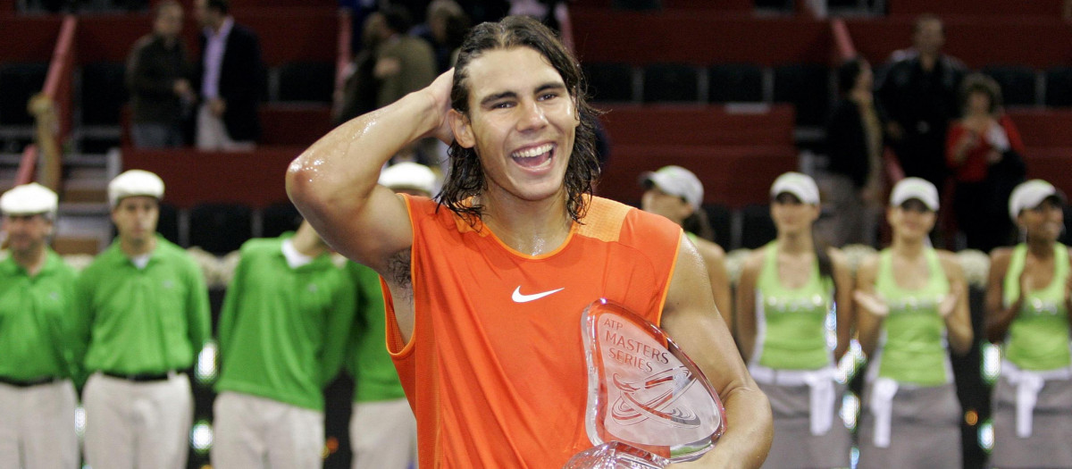 Rafa Nadal, en 2005, cuando tenía 19 años