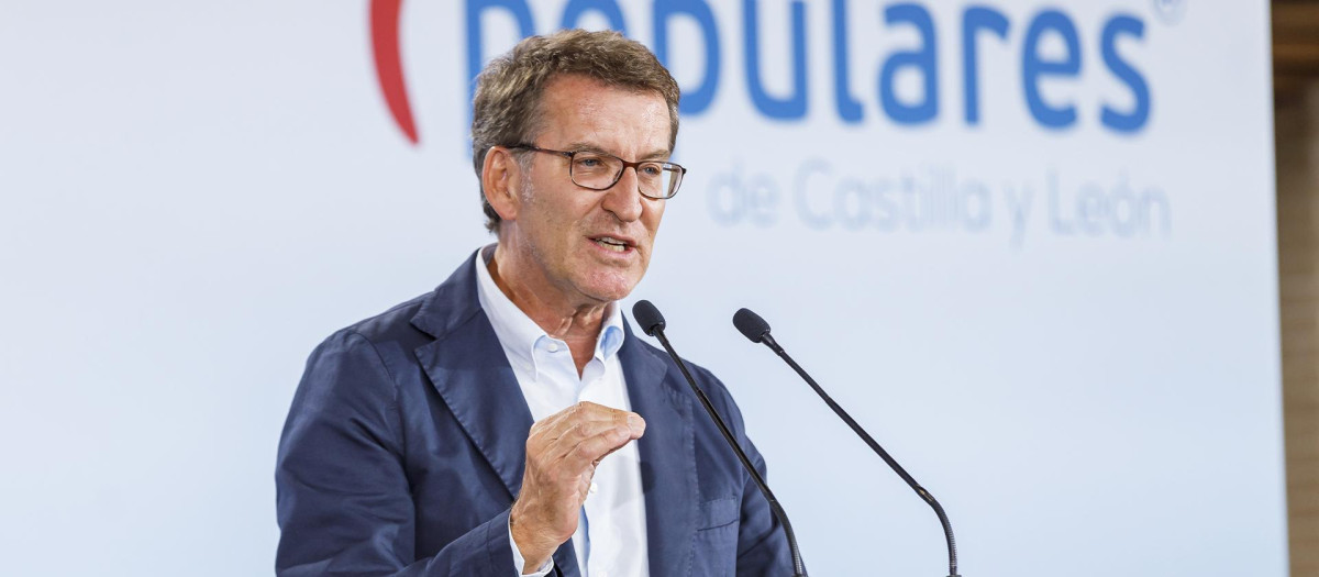 Imagen del presidente nacional del PP, Alberto Núñez Feijóo