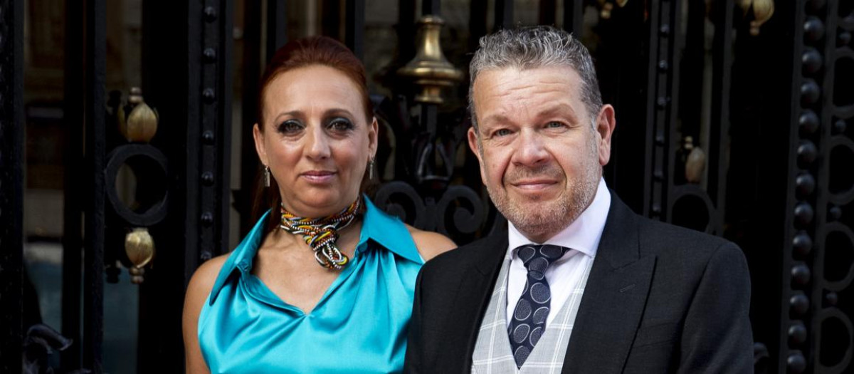 Chef Alberto Chicote and Inmaculada Nuñez during the wedding of Paco Roncero and Nerea Ruano in Madrid.
31/08/2019