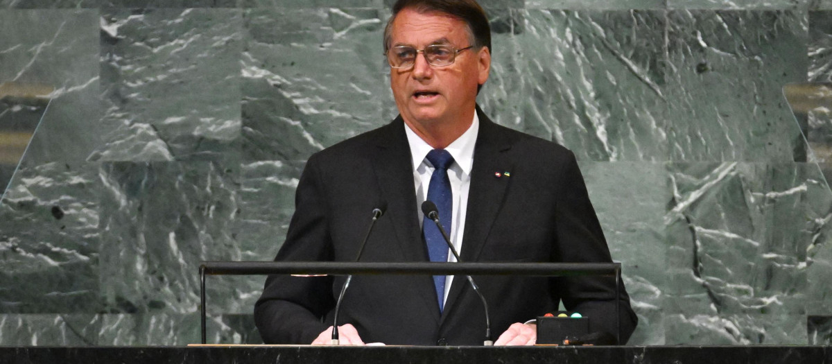 El presidente brasileño, Jair Bolsonaro, en la sesión de la Asamblea General de la ONU en Nueva York