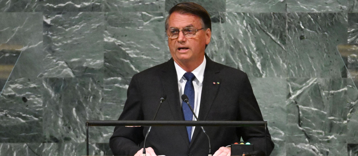 El presidente brasileño, Jair Bolsonaro, en la sesión de la Asamblea General de la ONU en Nueva York