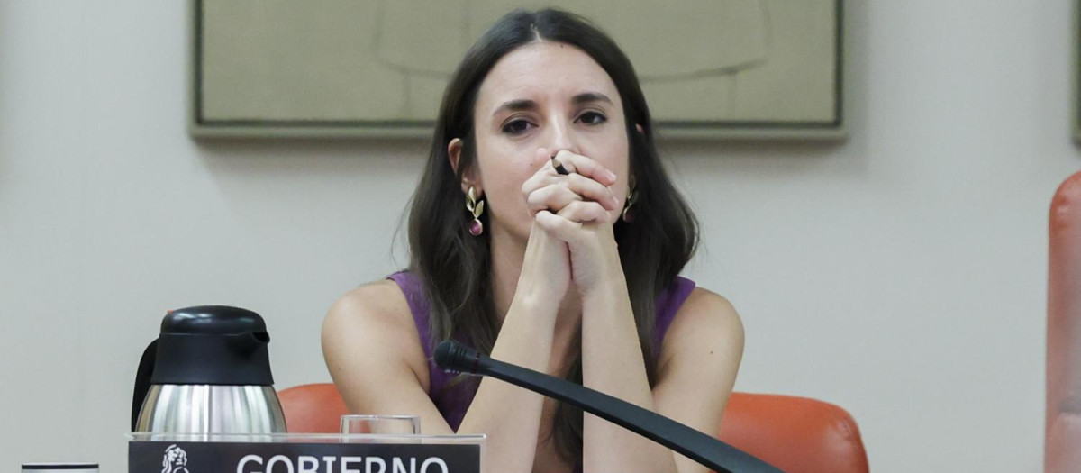 Irene Montero, ante la Comisión de Igualdad del Congreso de los Diputados, este miércoles en Madrid