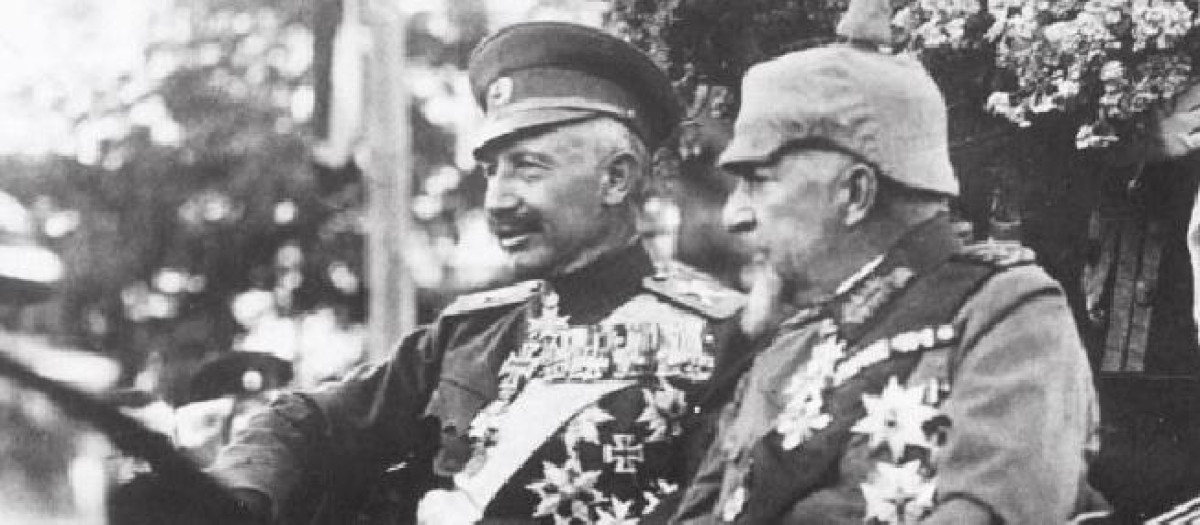 El Emperador Guillermo II y el Zar Fernando I en Sofía, 1916