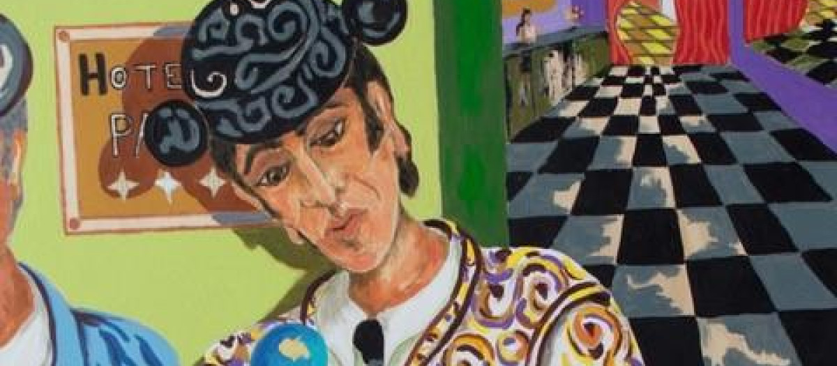 Uno de los cuadros de Jesús Solano expuesto en Las Ventas